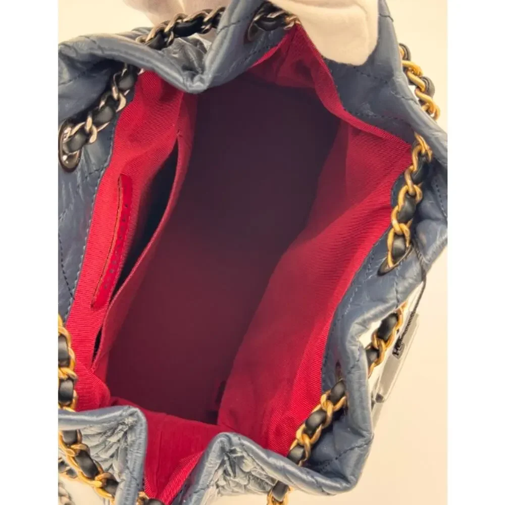 Chanel Gabrielle Backpack Navy Aged Calfskin Mixed Metal Chain 2019